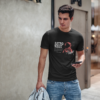 Model wearing Astronaut T-Shirt, Brand Name - Thread Wair Cosmic Voyage Men's T-Shirt
