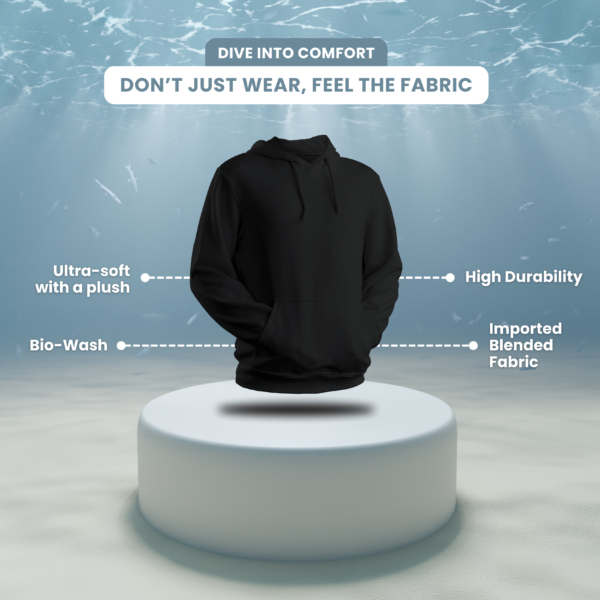 8 Midnight Solid Black Hoodie