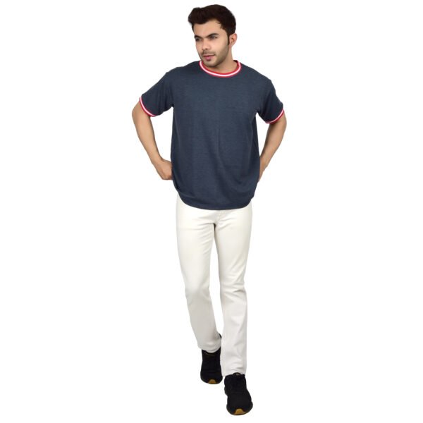 DSC_4460 Men's Solid Blue T-shirt (Oversized)