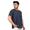 DSC_4466 Men's Solid Blue T-shirt (Oversized)