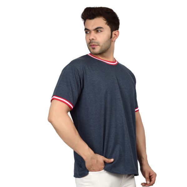DSC_4466 Men's Solid Blue T-shirt (Oversized)