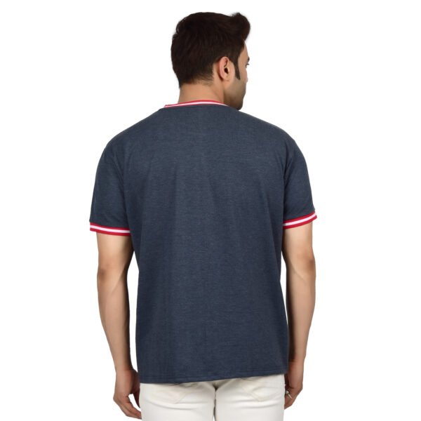 DSC_4469 Men's Solid Blue T-shirt (Oversized)