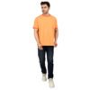 DSC_4526 Men's Solid Orange Cotton T-shirt (Oversized)