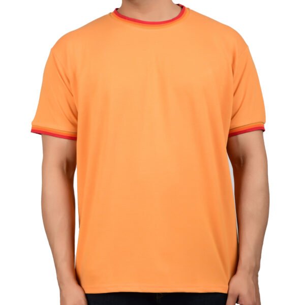 DSC_4533 Men's Solid Orange Cotton T-shirt (Oversized)
