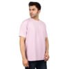 DSC_4561 Men's Solid Pink Cotton T-shirt (Oversized)