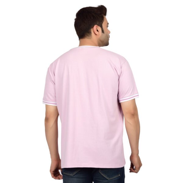 DSC_4565 Men's Solid Pink Cotton T-shirt (Oversized)