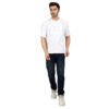 DSC_4587 Men's Solid White Cotton T-shirt (Oversized)