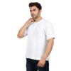 DSC_4591 Men's Solid White Cotton T-shirt (Oversized)