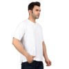 DSC_4593 Men's Solid White Cotton T-shirt (Oversized)