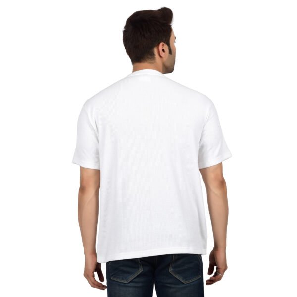 DSC_4595 Men's Solid White Cotton T-shirt (Oversized)