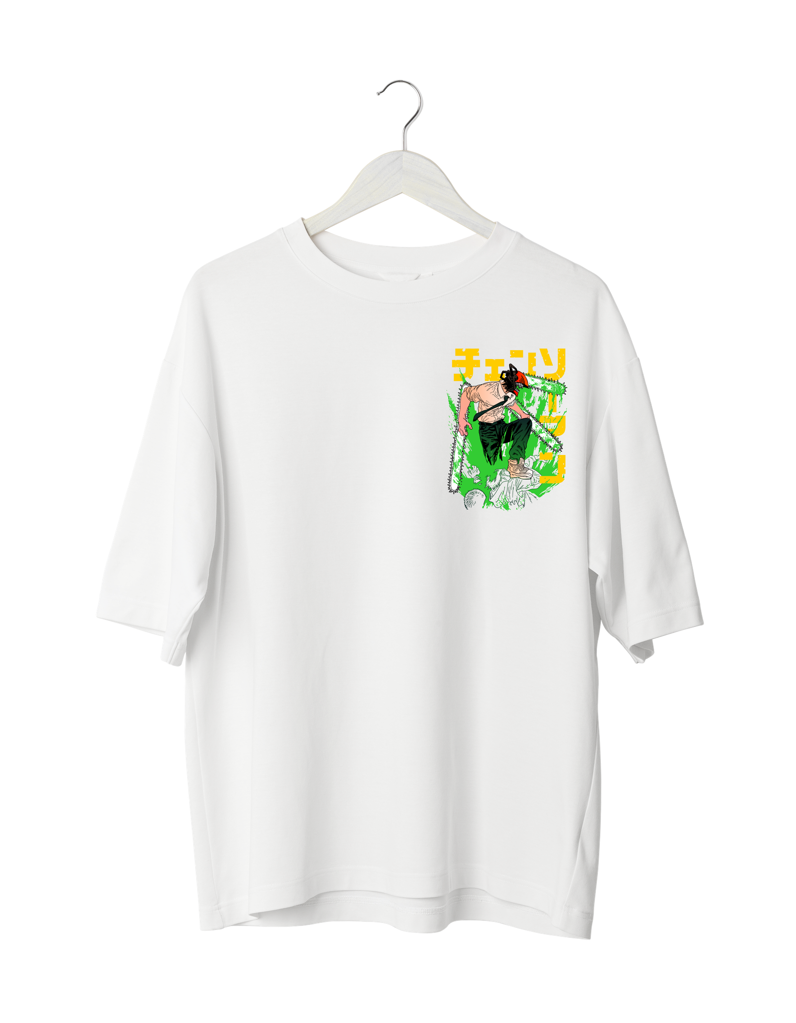 CHAINSAW FURY 1 Chainsaw Fury Anime Graphic T-Shirt White (OVERSIZED) (Copy)