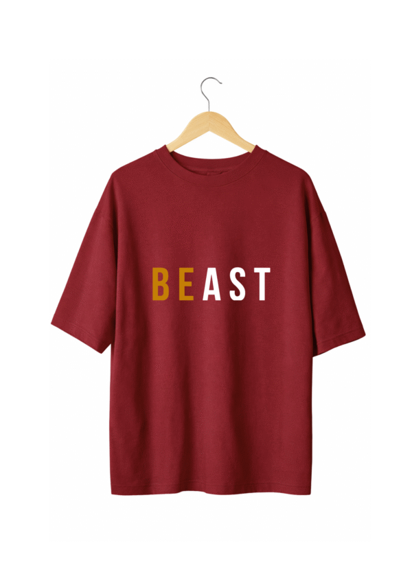 maroon new tshirt Beast T-Shirt Maroon (Oversized)